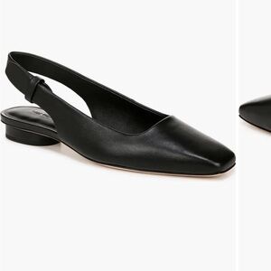 Vince ‘Vida’ Black Leather Slingback Flats Nordstrom brand new sold out